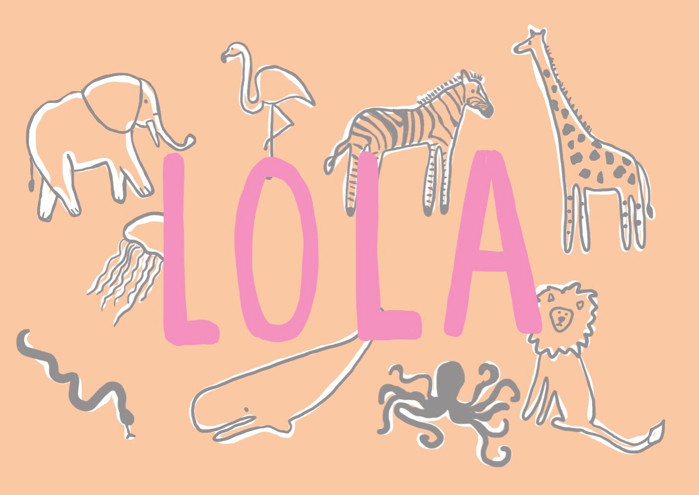 Personalised Baby Name A4 Art Print