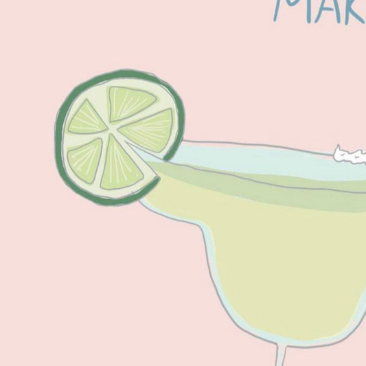 Gimme One Margarita Cocktail A4 Art Print