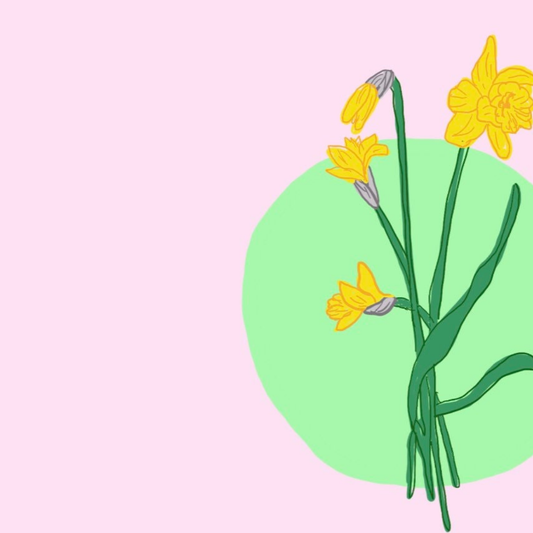 March Birth Flower Birthday Card