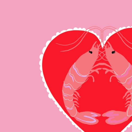 Shrimp Prawn Love Card