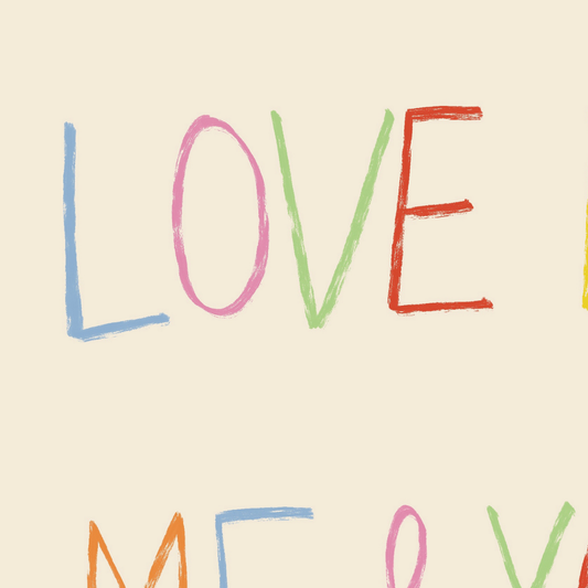 Love Is Me & You & Crisps A4 Art Print