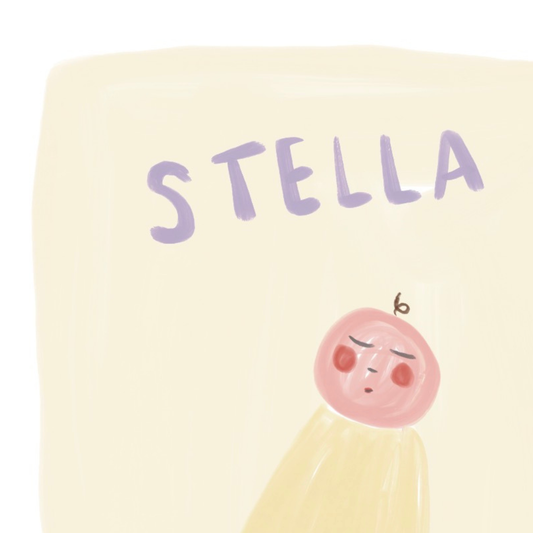 New Baby Personalised Portrait A4 Print