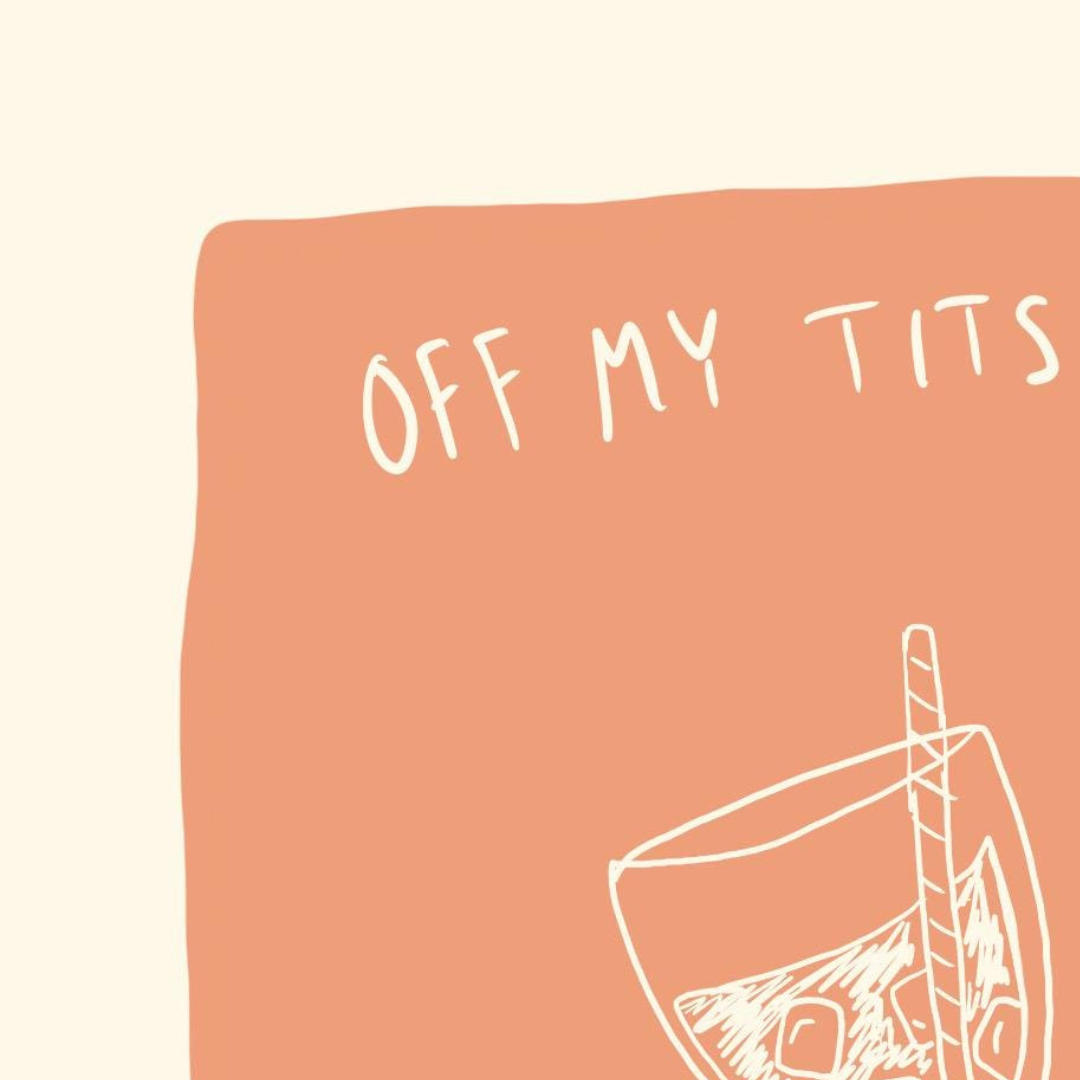 Off My Tits On Aperol Spritz Cocktail A4 Art Print