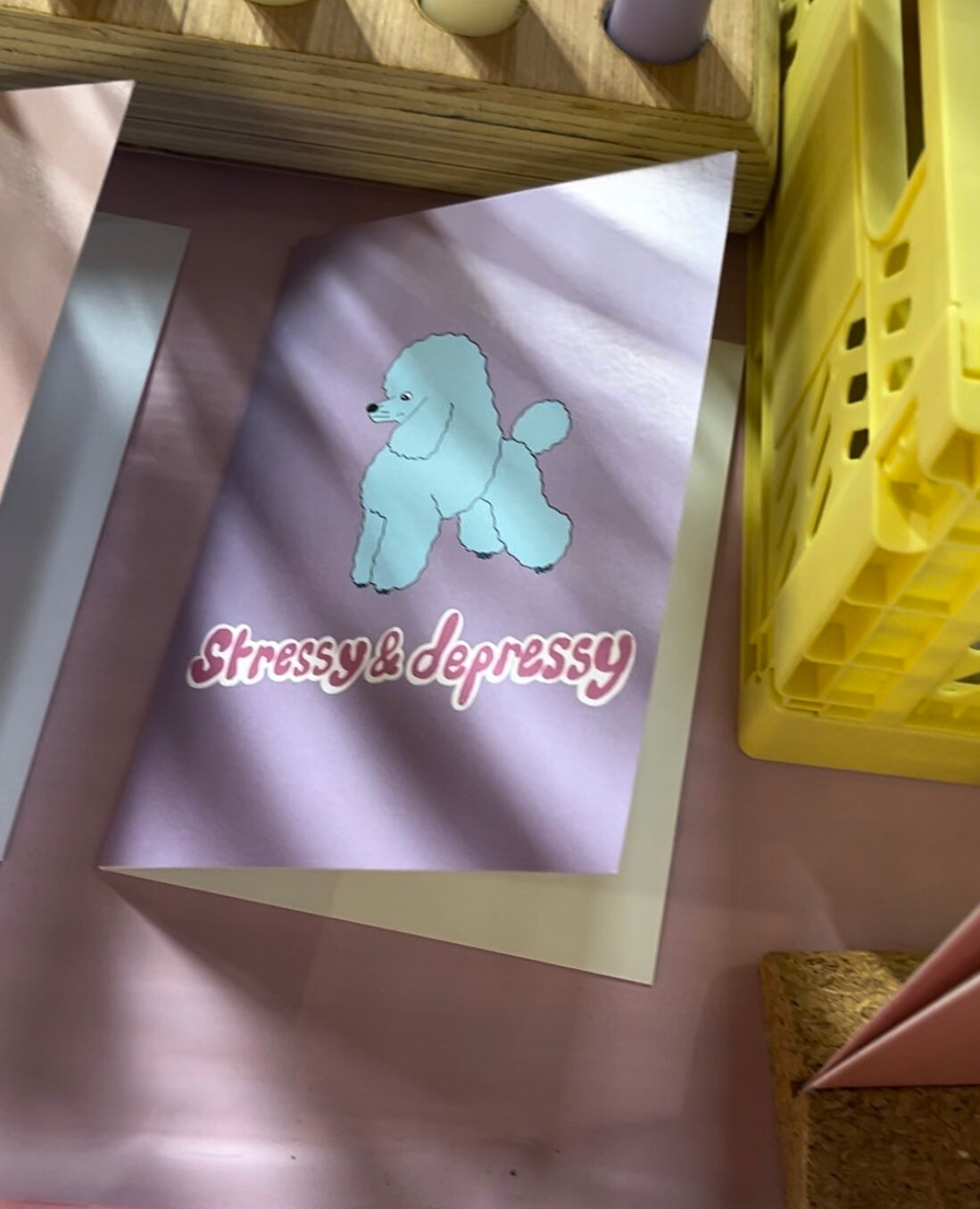 Stressy & Depressy Poodle Card