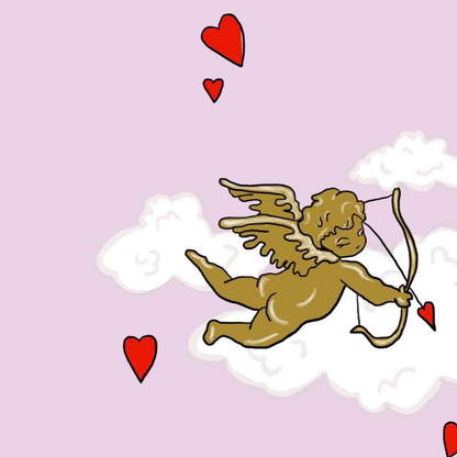 Solid Gold Cupid Valentines Love Card
