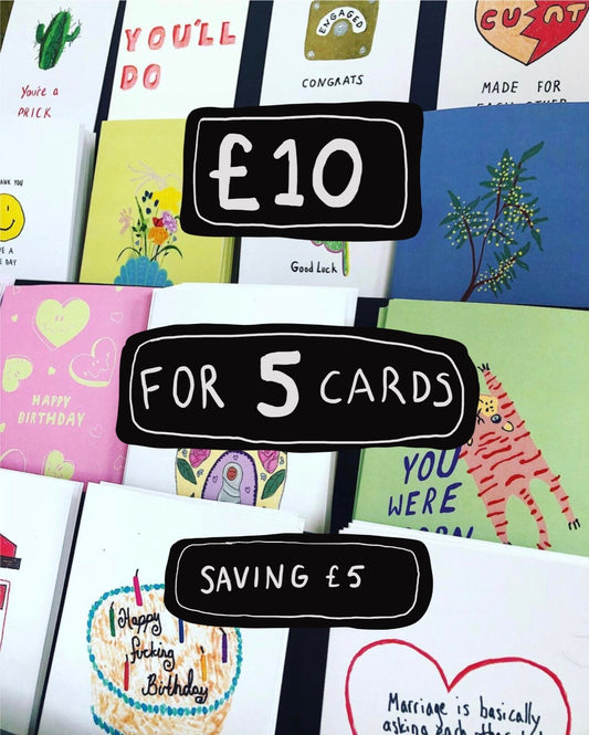 Pick n Mix Pack of 5 cards. Bundle of greetings cards. Pick any 5 cards. Shop and save. Hand drawn. Illustration. Small business. Christmas
