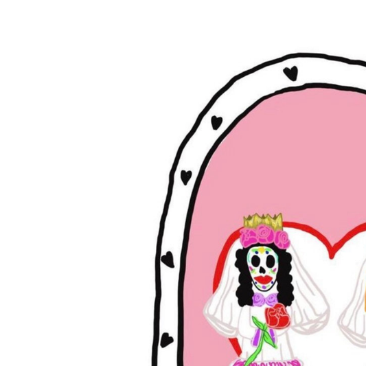 Sugar Skull Lesbian Anniversary Couple Card