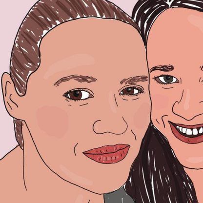 Custom Couple Portrait A4 Art Print