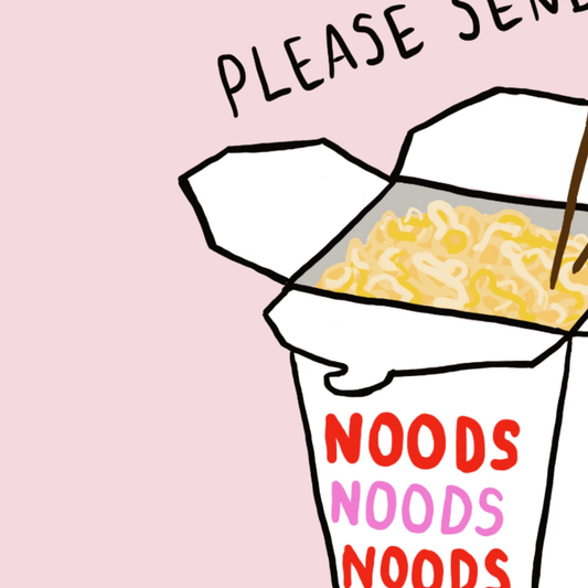 Please Send Noods Anniversary Food Card