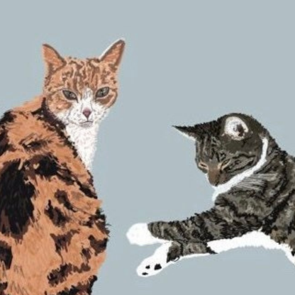 2 Pet Custom Portrait A4 Print