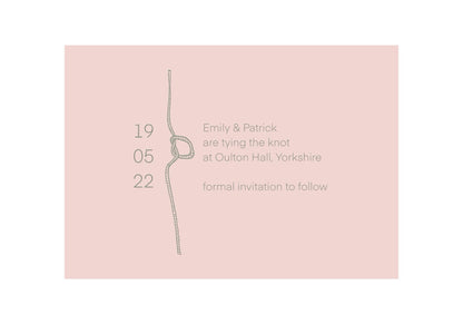 10 x Tying the Knot save the date wedding card