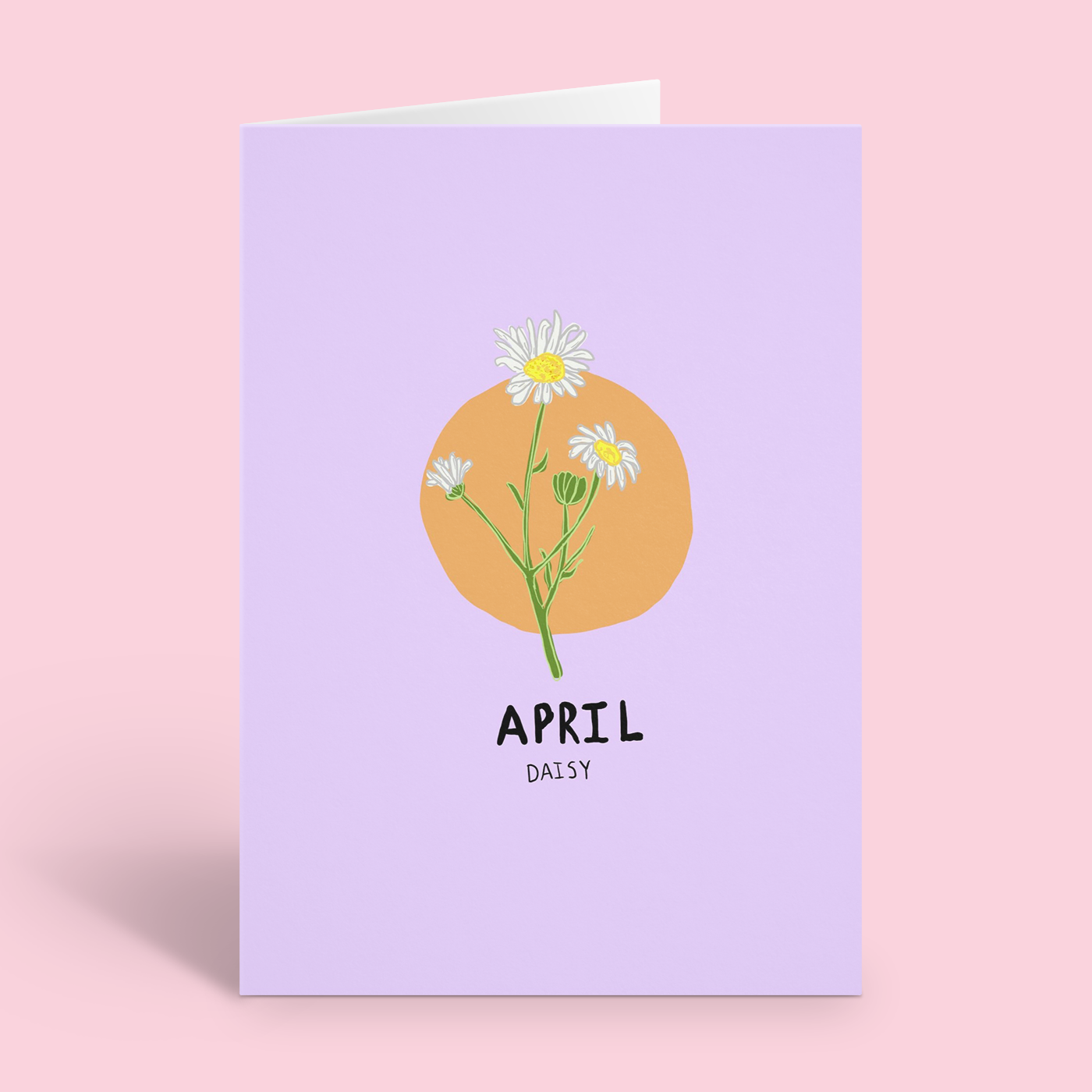 April Birthday Birth Flower Card