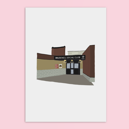 Brudenell Social Club Leeds A4 Print