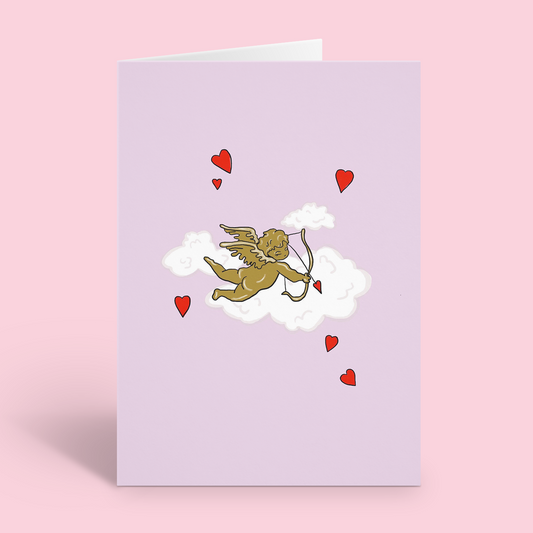 Solid Gold Cupid Valentines Love Card