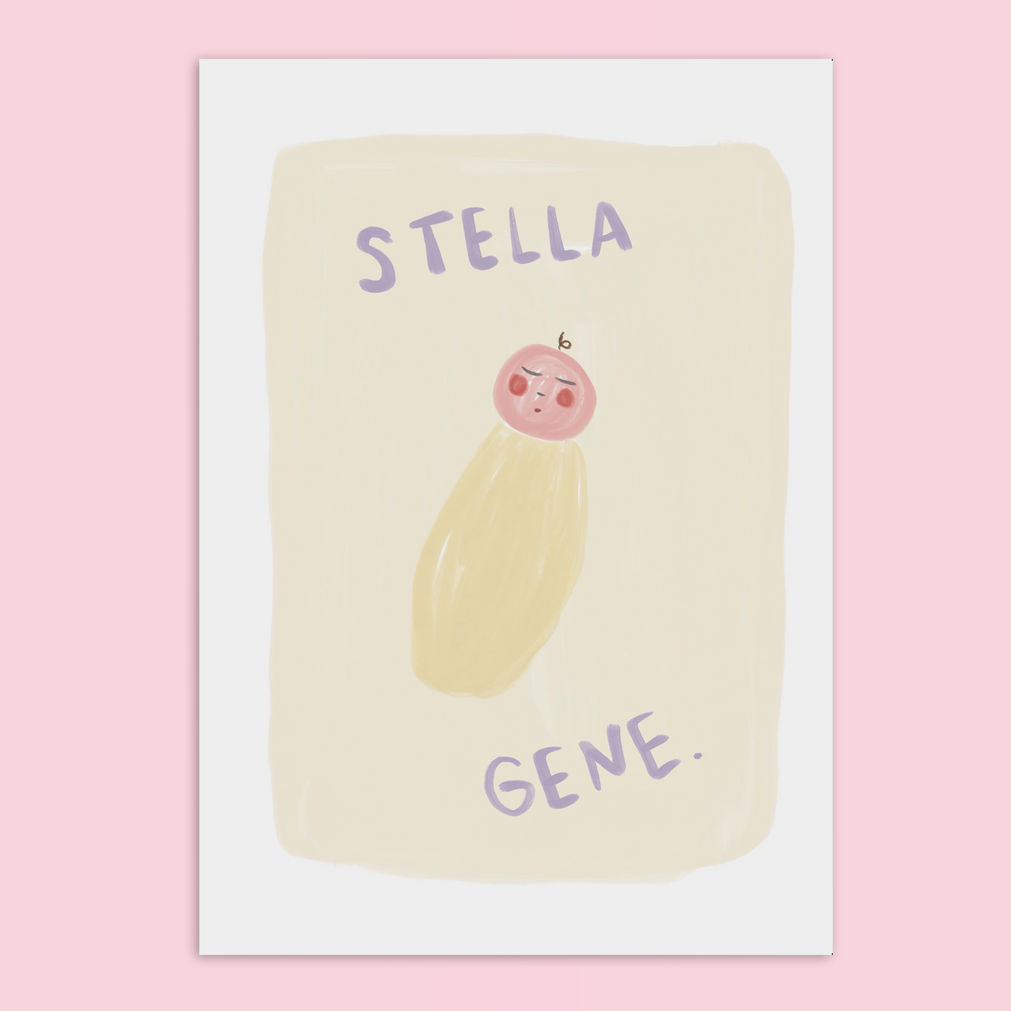 New Baby Personalised Portrait A4 Print