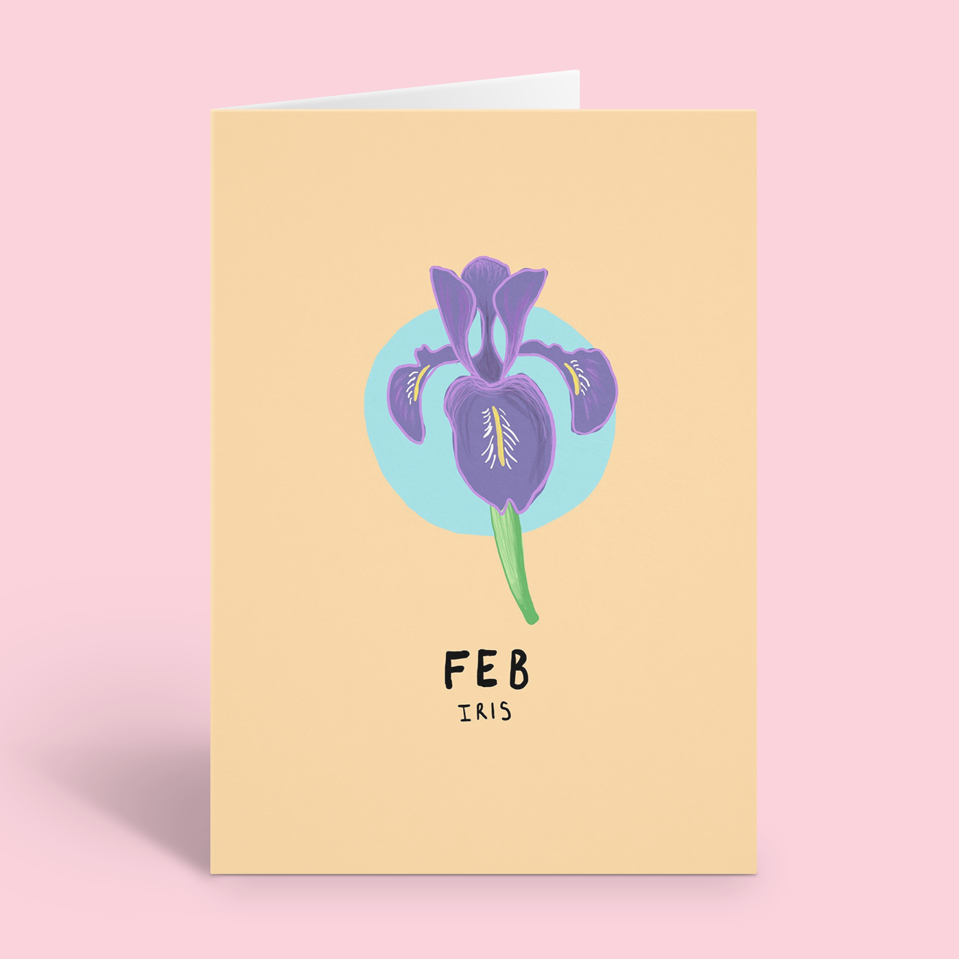 February Birth Flower Birthday Card
