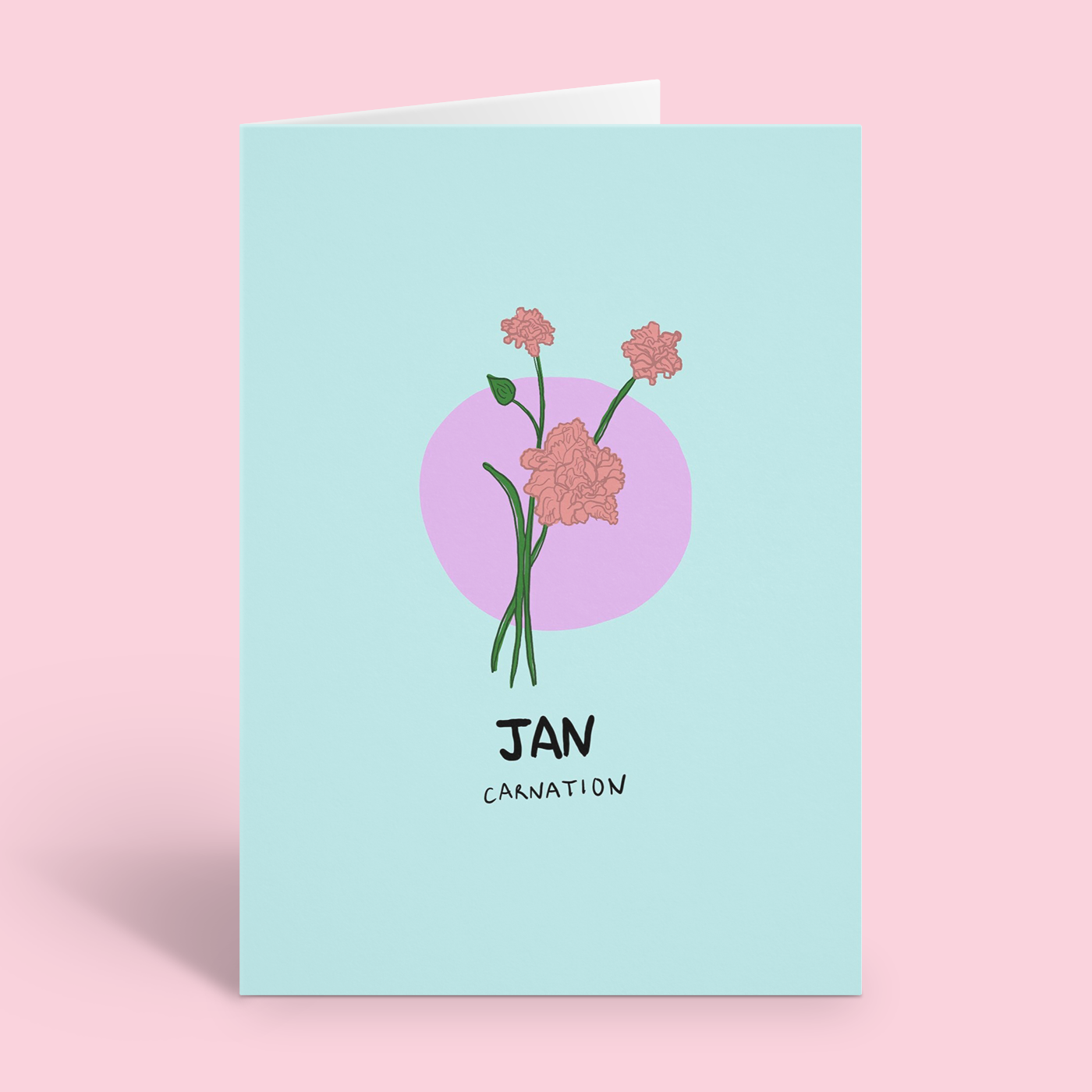 January Birth Flower Birthday Card