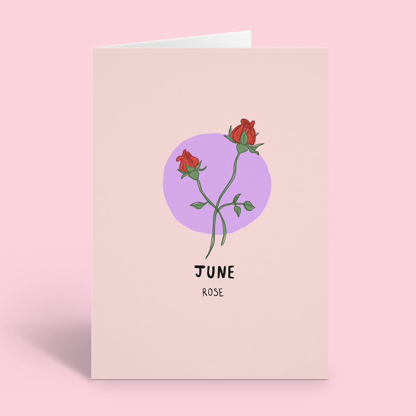 June Birth Flower Birthday Card