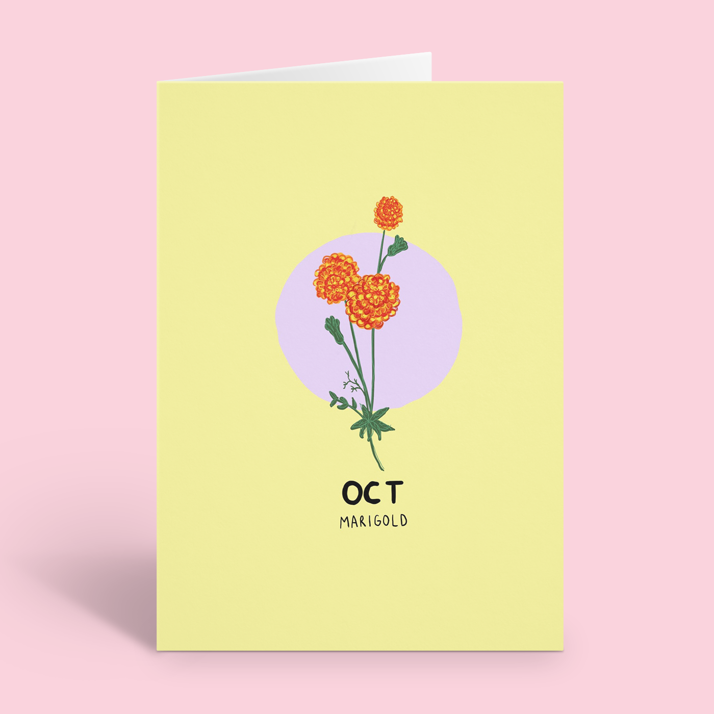 October Birth Flower Birthday Card