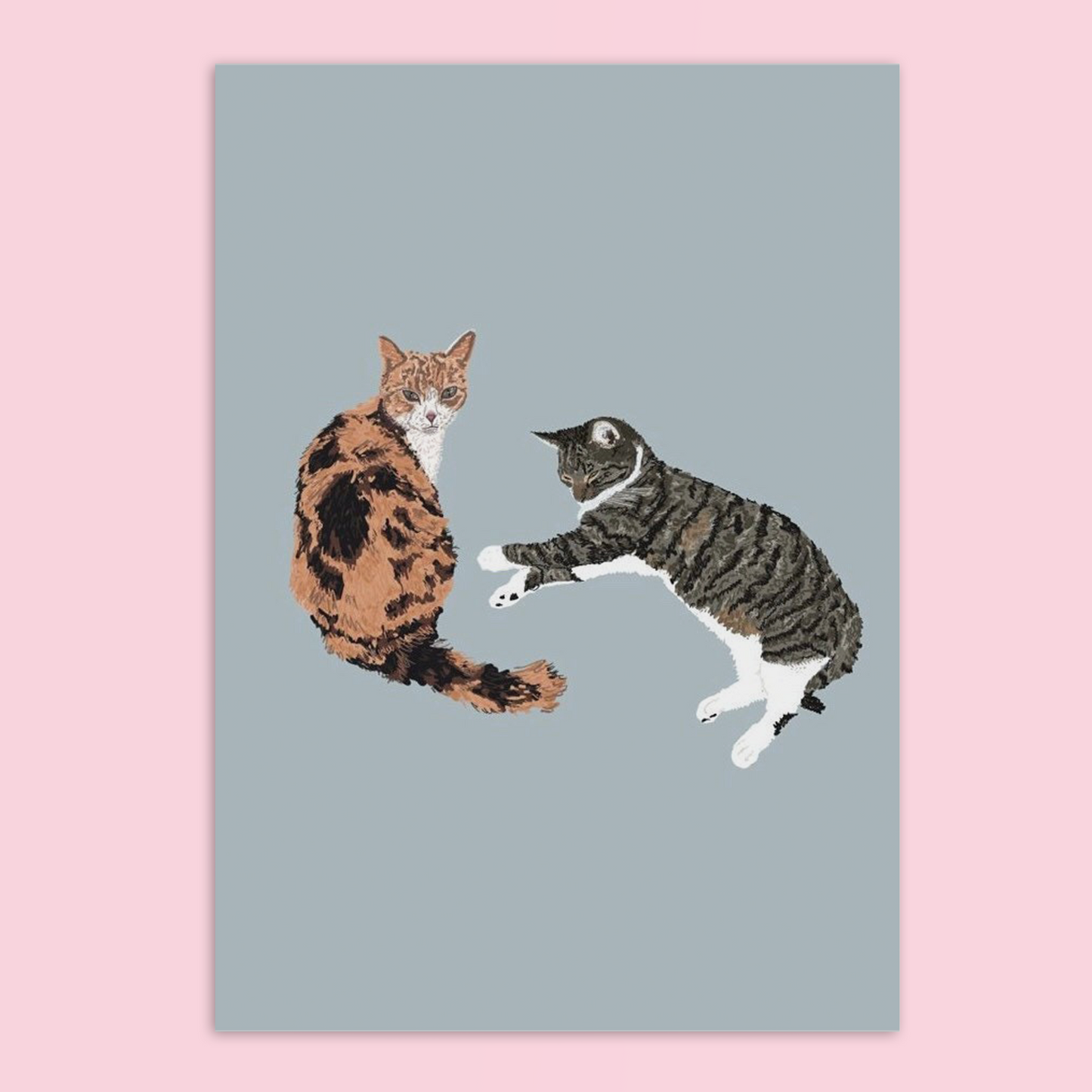 2 Pet Custom Portrait A4 Print
