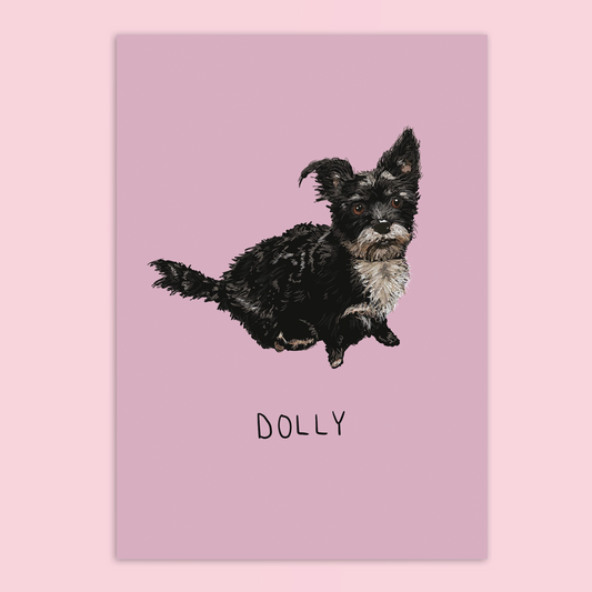 1 Pet Custom Portrait A4 Art Print