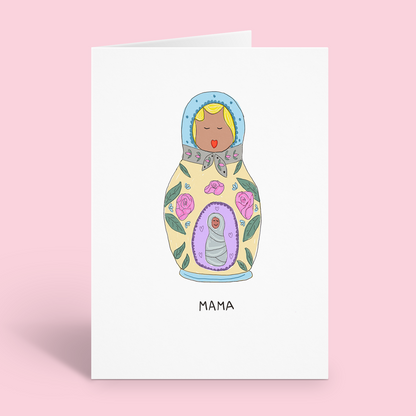 Baby Mama Russian Dolls New Mum Card