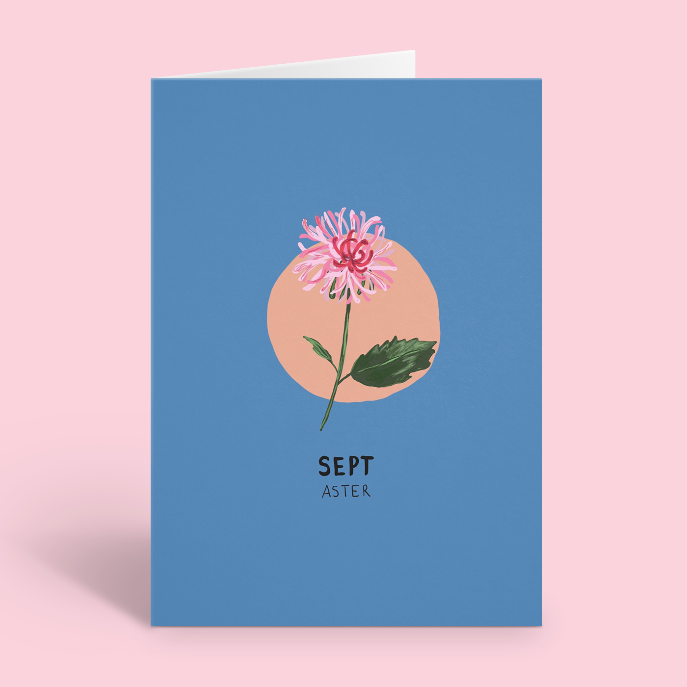 September Birth Flower Birthday Card