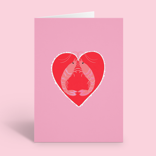 Shrimp Prawn Love Card