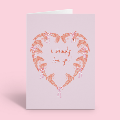 I Shrimply Love You Valentine's Day Card
