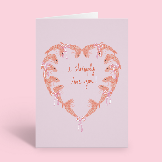 I Shrimply Love You Valentine's Day Card