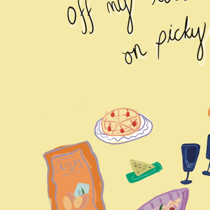 Off My Tits On Picky Bits A4 Art Print