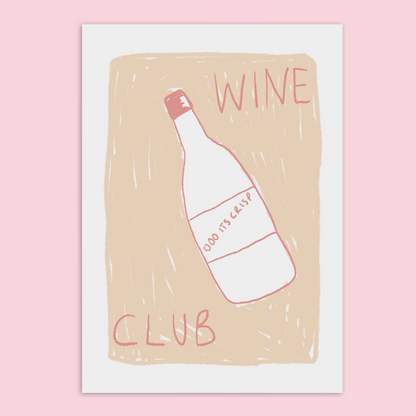 Wine Club A4 Art Print