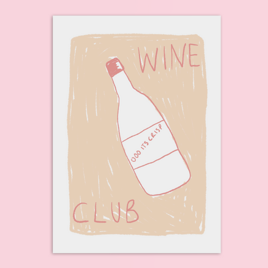 Wine Club A4 Art Print