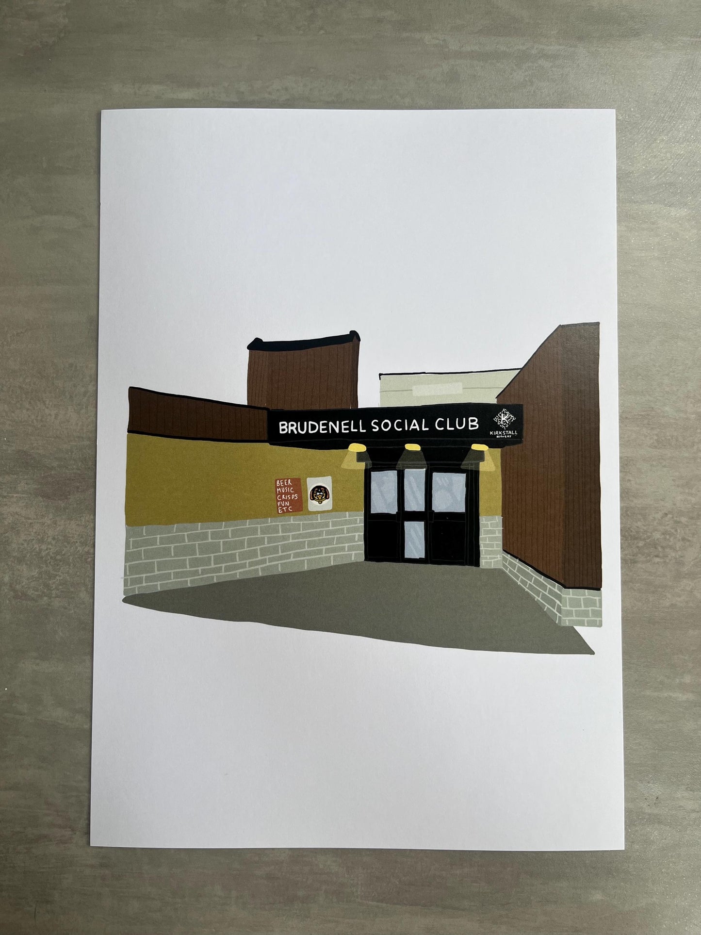 Brudenell Social Club Leeds A4 Print