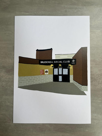 Brudenell Social Club Leeds A4 Print