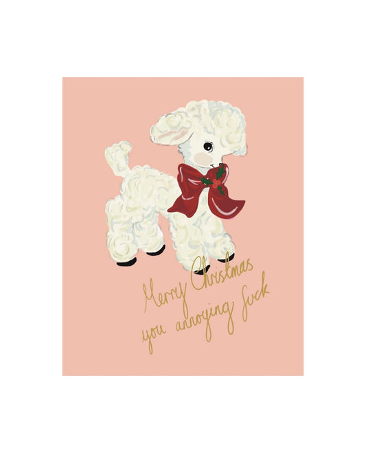 Cute Lamb Christmas Card